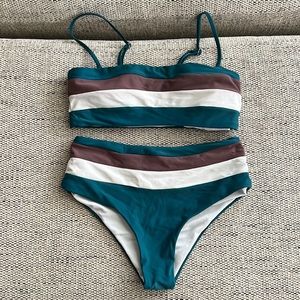 Stripe bikini set